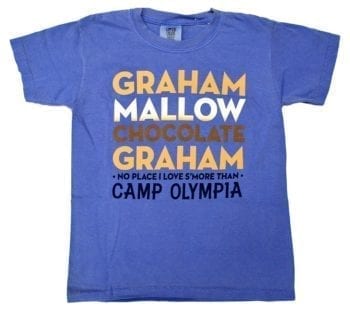 S'more Tee in Fluorescent Blue