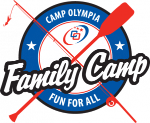 Camp Olympia Family Camp Weekend event logo.