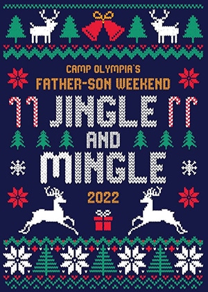Camp Olympia Father-Son Weekend Jingle and Mingle 2022 event logo.