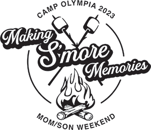 Camp Olympia 2023 Mom/Son Weekend event logo.