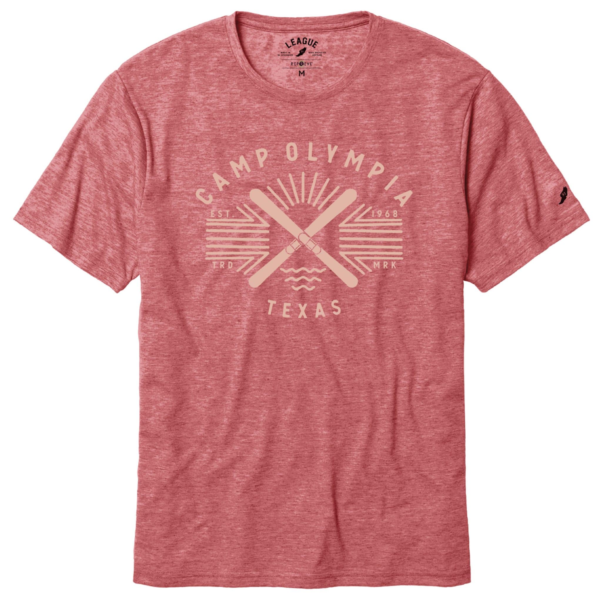 Water Ski Tee - True Cardinal - Camp Olympia