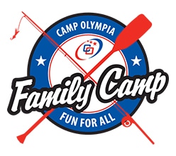 Camp Olympia Family Camp event logo.