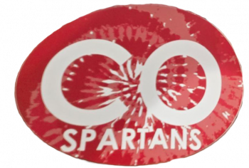 CO Tie-Dye Oval Sticker - Red